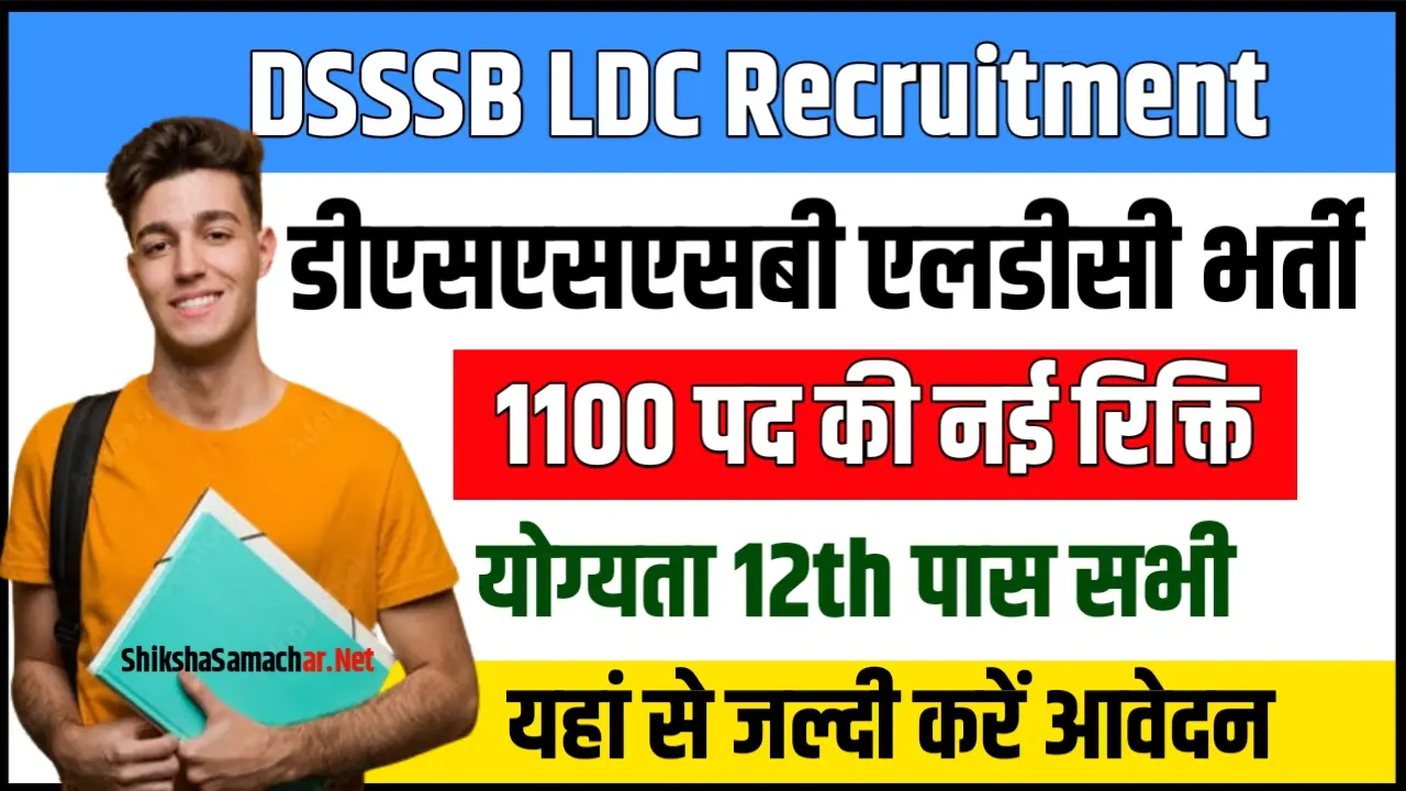 DSSSB LDC Recruitment 2024 डीएसएसएसबी एलडीसी भर्ती के 1100 पदों के लिए नोटिफिकेशन जल्दी जारी, यहाँ से करें आवेदन